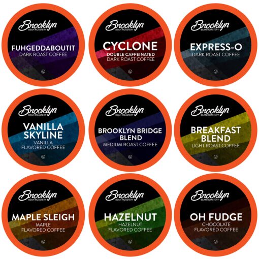 Brooklyn Beans Coffee Pods Assorted Gourmet Variety Pack, Compatible with 2.0 Keurig K Cup Brewers, 40 Count (Packaging May Vary) Assorted Variety Pack 40 Count (Pack of 1)