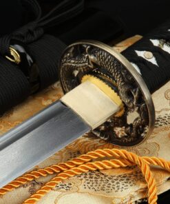 Auway 40 Inches Fully Hand Forged Dragon Tsuba Pattern Steel Full Tang Blade Japanese Katana Samurai Sword 13 91ZlHIXkX9L