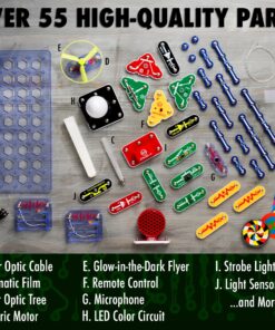 Snap Circuits LIGHT Electronics Exploration Kit | Over 175 Exciting STEM Projects | Full Color Project Manual | 55+ Snap Circuits Parts | STEM Educational Toys for Kids 8+,Multi Lights 14 91a SN9hEL