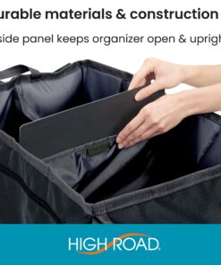 High Road Large Trunk Organizer for Cars and SUV's with 11 Storage Compartments, Bottom Grip Tabs and Side Stability Panel 10 91a1HmYDrEL
