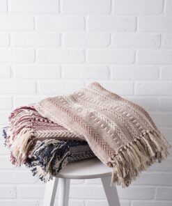 DII Braided Striped Throw, 50x60, Stone 22 91a1xa8GCvL