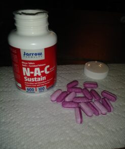 Jarrow Formulas N-A-C Sustain 600 mg - Antioxidant Amino Acid Supplement - 60 Sustain Tablets - Supports Liver & Lung Function - Precursor to Glutathione - 60 Servings (PACKAGING MAY VARY) 31 91a4gj8An5L