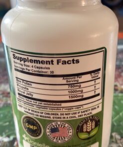 Dr. Danielle's Bee Wise - Bee Pollen Supplement - Bee Well with Royal Jelly, Propolis, Beepollen in 4 Daily Bee Pollen Capsules 32 91a8QWdFyfL