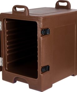 Carlisle FoodService Products Cateraide Insulated Front Loading Food Pan Carrier with Handles for Catering, Events, And Restaurants, Plastic, 5 Pan, Brown 18 91aAEwdPxyS