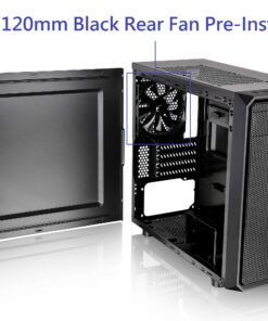 Thermaltake Versa H15 SPCC Micro ATX Mini Tower Computer Chassis CA-1D4-00S1NN-00, Black Computer Case 51 91aD3ziIMuL
