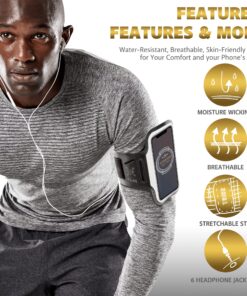 TRIBE Running Phone Holder Armband. iPhone & Galaxy Cell Phone Sports Arm Bands for Women, Men, Runners, Jogging, Walking, Exercise & Gym Workout. Fits All Smartphones. Adjustable Strap, CC/Key Pocket L: iPhone+/Pro Max/XR/XS Max/Galaxy+/Ultra/Note 24 91aDiR7VJqL 1