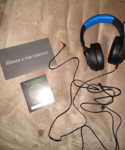 Razer Kraken X Ultralight Gaming Headset: 7.1 Surround Sound - Lightweight Aluminum Frame - Bendable Cardioid Microphone - for PC, PS4, PS5, Switch, Xbox One, Xbox Series X|S, Mobile - Black/Blue Classic Black/Blue 32 91aFceip7L