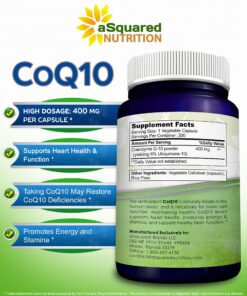 CoQ10 (400mg Max Strength, 200 Capsules) - High Absorption Vegan Coenzyme Q10 Powder - Ubiquinone Supplement Pills, Extra Antioxidant CO Q-10 Enzyme Vitamin Tablets, COQ 10 400 mg 200 Count (Pack of 1) 18 91aI3W4Jd L