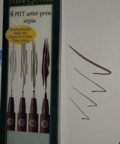 Faber-Castell Pitt Artist Pen Wallet Sepia (4 Sizes) 1 Count (Pack of 1) Pitt Artist Pen Wallet - Sepia 18 91aIij7MxRL