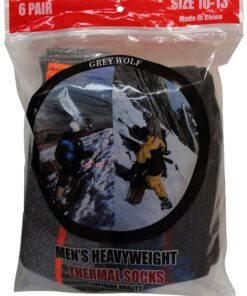 Alternative view of Grey Wolf Men’s Heavyweight Thermal Comfort Hiker Crew Length Sock Size 10-13 Medium Assortment #2