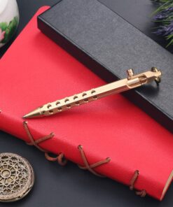 SMOOTHERPRO Solid Brass Bolt Action Pen with Extra Refill Hexagonal Six Edge Hollow Out Grip for Pocket EDC Color Natural (SE301) Natural Brass 12 91aLGZm4N9L