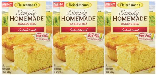 Fleischmann's, Simply Homemade Cornbread Mix, 15oz Box (Pack of 3) 15.00 Ounce (Pack of 3)