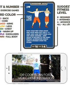 Stack 52 Flexibility Exercise Cards. Learn Static and Dynamic Stretches. Video Instructions Included. Perfect for Workout Warm Ups and Cooling Down. Increase Joint Range of Motion. (Updated Deck) Updated Deck 11 91aTVA4RnWL