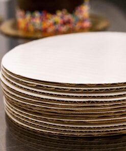 Southern Champion Tray 11203 6-in. Corrugated Single Wall Cake , Greaseproof, White (Case of 100) 6" 8 91aXkYW 3aL