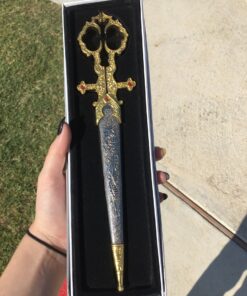 Medieval Renaissance Scissors Bodice Dagger Dirk Knife Gold 13 91aZMJfvSML