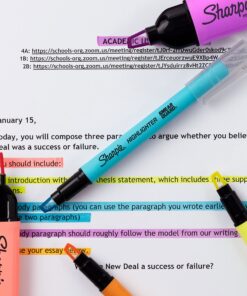 SHARPIE Clear View Highlighters, Chisel Tip, Assorted Colors, 4 Count 4 Count Assorted 15 91abCCUIFKL