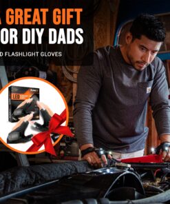 RAK Super Bright LED Flashlight Gloves with AAA Batteries - Christmas Gifts for Men - Dad Gadget Tool for Men, DIY Handyman, Father/Dad, Husband, or Women 10 91ad BqwcCL