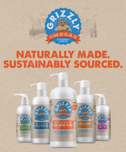 Grizzly Wild Alaskan Salmon Oil Dog Food Supplement Omega 3 Fatty Acids, 16 oz 16 ounces Grizzly Salmon Oil for Dogs 28 91adN 9EtJL 1