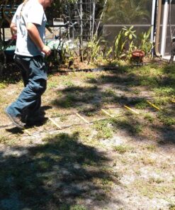 Ohuhu Agility Ladder Speed Training Set 12 Rung 20ft Exercise Ladders with Ground Stakes for Soccer Football Boxing Footwork Sports Fitness Training Ladder with Carry Bag Yellow 36 91adrawTgL