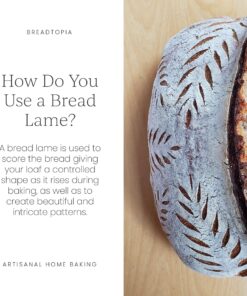 Breadtopia Bread Lame with 5 Blades & Storage Box | Premium Lame Bread Tool | Bread Lame Dough Scoring Tool | Perfect as a Sourdough Scoring Blade | Ideal Gifts for Bakers | 23 91ai9ZaOKjL