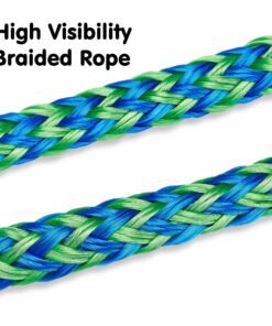 Premium PWC Dock Lines | 2-Pack Heavy Duty Braided Ropes, 3/4’’ x 7ft & 14ft Lengths, with 316 Stainless Steel Clip by Skog Å Kust 19mm (3/4 inch) dimeter rope 2-Pack: 7 & 14 ft Blue & Green 10 91amcAPNl9L
