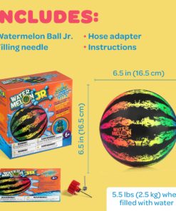 Watermelon Ball The Original Pool Toys for Kids Ages 8-12 - 6.5 inch Pool Ball for Teens, Adults, Family - Pool Games, Pool Toys, Fun Swimming Pool Games, Water Football, Diving and Beach Ball Play 18 91aqOXEv4CL