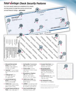 250 Blank Computer Check Stock - Check on Top - Blue Red Blue Prismatic (Blue Red) 3 91arIdtMwfL
