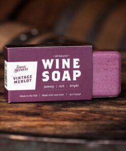Swag Brewery Vintage Merlot WINE SOAP | Great Gift for Women, Birthdays, Wives, Men, and All Wine Lovers | All Natural + Made in USA | Funny Bath and Relaxation Accessories Vintage Merlot (Wine) 14 91aumOuNZfL