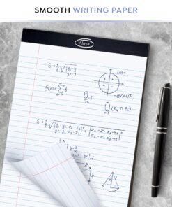 Alitte Legal Notepads 8.5 x 11, Pack of 12 - Perforated Wide Ruled Writing Pad - Premium Thick Paper, No Ink Bleeding - Blank Legal Pads For Home, Office, School, Business - 50 Sheets Per Notebook 12 Pack White 12 91av nuN6NL