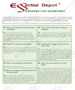 Essential Depot Shea Butter - Grade A - 16 oz - 1 lb - Organic - Unrefined - In resealable safety sealed HDPE Jar 18 91ayzKNxhL