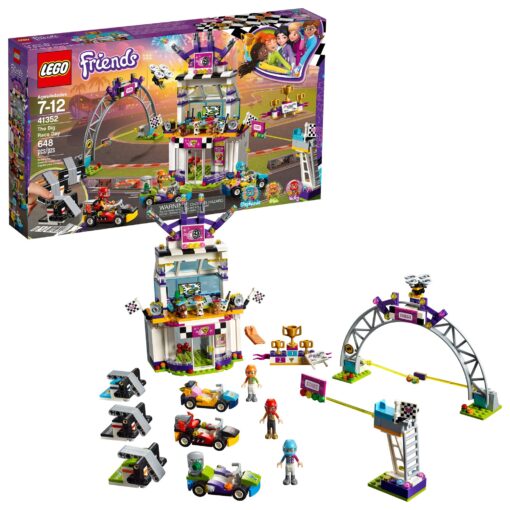 LEGO Friends The Big Race Day 41352 Building Kit, Mini Go Karts and Toy Cars for Girls, Best Gift for Kids (648 Piece) (Discontinued by Manufacturer)