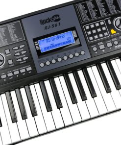 RockJam 61 Key Keyboard Piano With LCD Display Kit, Stand, Bench, Headphones, Simply App & Keynote Stickers Keyboard Piano Kit 29 91b4aV3APIL