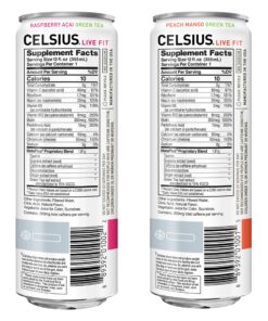 Alternative view of CELSIUS Fitness Drink Non-Carbonated 2-Flavor Variety Pack, Zero Sugar, 12oz. Slim Can, 12 Pack Non-Carbonated Pack #1 12 Fl Oz (Pack of 12)