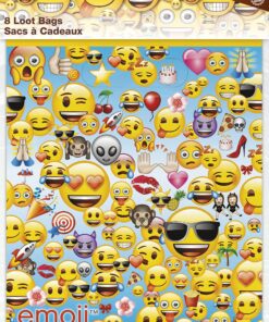 Unique Party 50613 - Emoji Party Bags, Pack of 8
