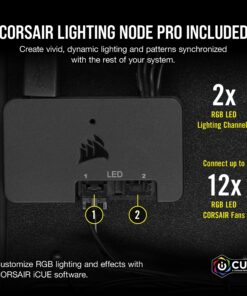 Corsair LL Series, LL120 RGB, 120mm RGB LED Fan, Triple Pack with Lighting Node PRO- White, Lighting Node PRO Included, LL120 RGB White,CO-9050092-WW Triple Pack w/ Lighting Node PRO 40 91bGVZAAkVL