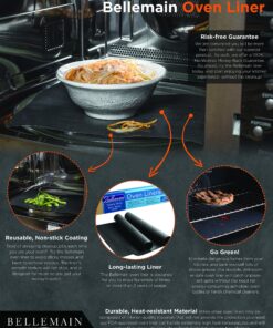 2 Pack Large Non-Stick Oven Liners Heavy Certified BPA and PFOA Free by Bellemain 18 91bGj7C4uaL
