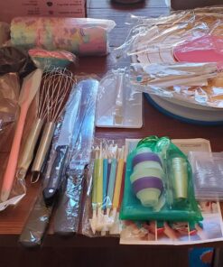 Cake Decorating Kits 567 PCS Baking Set with Springform Pans Set, Rotating Turntable, Decorating Tools, Cake Baking Supplies for Beginners and Cake Lovers 40 91bJkC hDWL