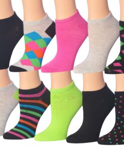 Tipi Toe Women's & Girls 20 Pairs Colorful Patterned Low Cut/No Show Socks 9-11 3d & Space Dye 7 91bRbDKxAL