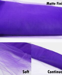 Craft And Party, Purple Fabric Tulle Roll 54 Inch by 40 Yards (120 ft) Fabric Tulle Bolt for DIY Tutu Skirt, Wedding and Decoration (Purple) 54" x 40 yards 13 91bSxtzSxBL