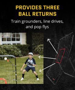 SKLZ PitchBack Baseball and Softball Pitching Net and Rebounder, Black/Red, 2' 9" x 4' 8" 19 91bXkSDoLGL