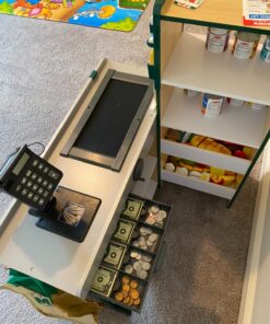 Melissa & Doug Freestanding Wooden Fresh Mart Grocery Store - Supermarket Pretend Play, Kids Play Store, Toy Food Stand For Toddlers And Kids Ages 3+ - FSC-Certified Materials 43 91bYOTJmA L