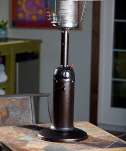 Alternative view of Fire Sense 61322 Portable Patio Heater Outdoor Tabletop Lightweight Propane 10,000 BTU Auto-Shutoff Valve ODS Compliant - Hammer Tone Bronze Hammered Bronze