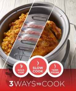 BLACK+DECKER SCD7007SSD Digital Slow Cooker with Temperature Probe + Precision Sous-Vide, 7-Quart Capacity, Stainless Steel 26 91bf3M3hxmL