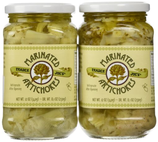 Trader Joe's Marinated Artichokes, 12 oz Jar (2 Pack) Artichoke 12 Ounce (Pack of 2)