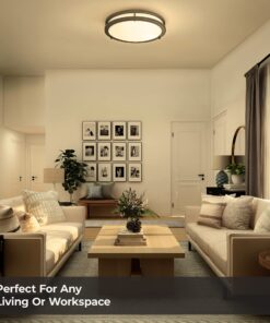 LB72120 LED Flush Mount Ceiling Light, 12 inch, 15W (150W Equivalent) Dimmable 1200lm, 3000K Warm White, Oil Rubbed Bronze Round Lighting Fixture for Kitchen, Hallway, Bathroom, Stairwell 24 91bg5gKvd1L