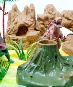 Prehistoric Roaming DINOSAURS 12 Piece Birthday CAKE Topper Set Featuring 3 Dinosaur Figures, Themed Decorative Accessories, Dinosaurs Average 2" to 2.5" Tall 14 91biXNJvSYL