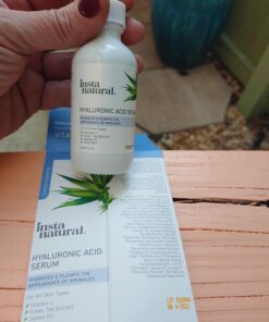 InstaNatural Hyaluronic Acid Face Serum, Brightens, Hydrates, Reduces the Look of Fine Lines and Wrinkles, with Vitamin C, Jojoba Oil, and Aloe Vera, 2 Fl Oz Hyaluronic Acid Serum 41 91bmqOfl2NL