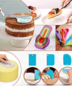 RFAQK 700PCs Cake Decorating Supplies Kit with Baking Supplies- Cake Decorating Tools with Springform Pans, Cake Leveler, Cake Turntable, Numbered Piping Tips, Icing Spatulas, Fondant Tools and More 18 91buztgIbOL
