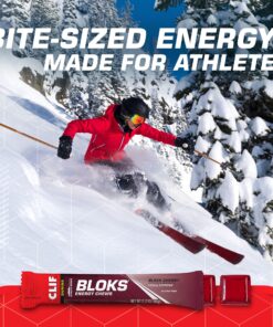 CLIF BLOKS - Black Cherry Flavor with Caffeine - Energy Chews - Non-GMO - Plant Based - Fast Fuel for Cycling and Running - Quick Carbohydrates and Electrolytes - 2.12 oz. (18 Count) 18 91bv1QWTsFL