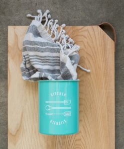 Now Designs Powder-Coated Steel Utensil Crock, Turquoise 23 91byZdGmcXL